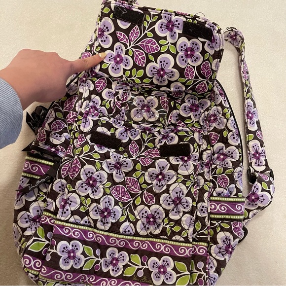 Vera Bradley Purple Flower Backpack - Picture 2 of 7